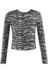 Animal Print Sheer Long Sleeve Top 