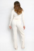 Ribbed Cardigan and Wide Leg Trouser Set