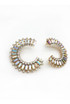 Half Circle Jewel Statement Earrings