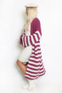 Stripe Open Front Cardigan