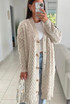 Cable Knit Button Front Cardigan