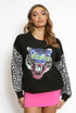 Sequin Tiger Motif Jumper