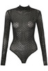 Sheer Diamante Lattice Bodysuit