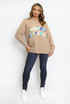 Rock And Roll Slogan Sequin Jumper