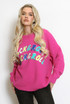 Rock And Roll Slogan Sequin Jumper