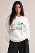Rock And Roll Slogan Sequin Jumper