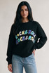 Rock And Roll Slogan Sequin Jumper