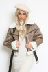 Faux Suede Aviator Jacket