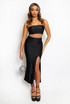 Diamante Wrap Around Bandeau Dress