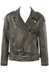 Faux Leather Washed Biker Jacket