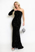 One Shoulder Sequin Embellished Maxi Dress