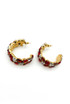 Chunky Diamante Hoop Earrings