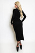 Raw Hem Long Sleeve Maxi Dress