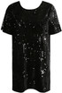 Sequin Round Neck Shift Dress