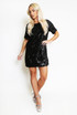 Sequin Round Neck Shift Dress