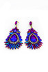 Diamante Statement Glass Earrings