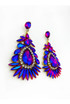 Diamante Statement Glass Earrings