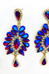 Diamante Statement Glass Droplet Earrings