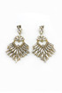 Diamante Statement Glass Chandelier Earrings