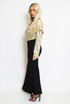 Metallic Cowl Hooded Maxi Dress