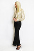 Metallic Cowl Hooded Maxi Dress