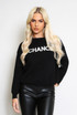 CHANCE Slogan Round Neck Sweatshirt