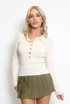 Fine Knit Button Front Jumper