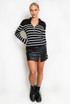 Striped Zip Front Jumper