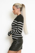 Striped Zip Front Jumper