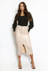 Faux Leather Midi Skirt