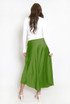 Satin A-Line Midi Skirt