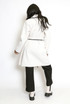 Contrast Edge Belted Coat