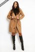 Contrast Edge Belted Coat