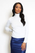 Diamante High Neck Ribbed Jumper 