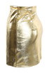 High Shine Metallic A-Line Mini Skirt