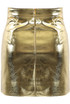 High Shine Metallic A-Line Mini Skirt