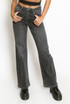 Straight Leg Black Wash Denim Jeans