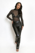 Diamante High Neck Sheer Bodysuit 