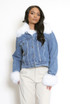 Fur Trim Denim Jacket