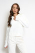 Half Zip Braided Knit Jumper 