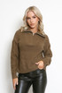 Half Zip Braided Knit Jumper 