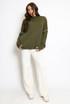 Contrast Thread Round Neck Knitted Jumper