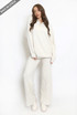 Half Zip Knitted Jumper And Wide Leg Trouser Set