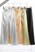 Metallic Wide Leg Trouser