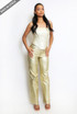 Metallic Wide Leg Trouser