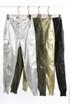 Metallic Cargo Trouser With Elasticated Cuff