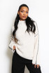 Contrast Stitch High Neck Jumper