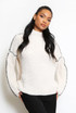 Contrast Stitch High Neck Jumper