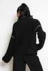 Contrast Stitch High Neck Jumper