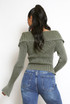 Bardot Ribbed Zip Up Cardigan